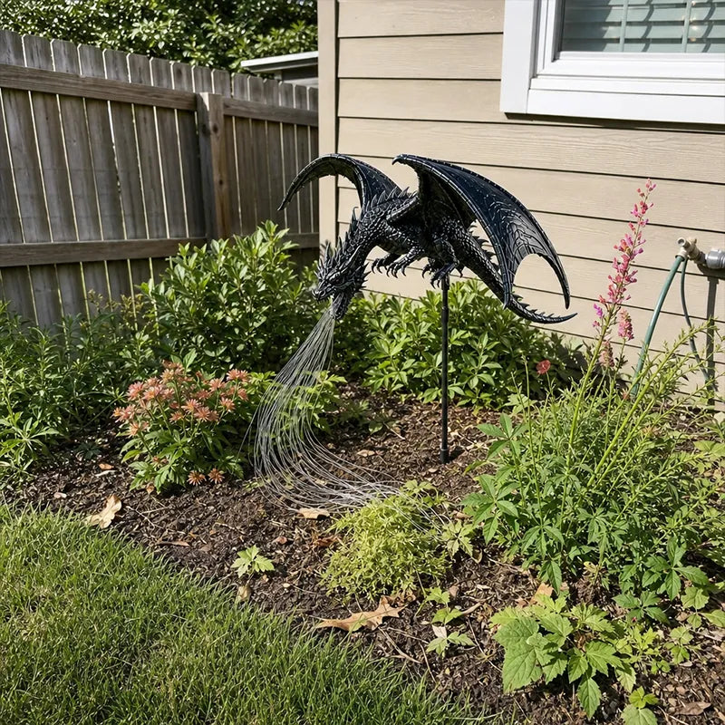 Lumadrache Solar-Gartenskulptur