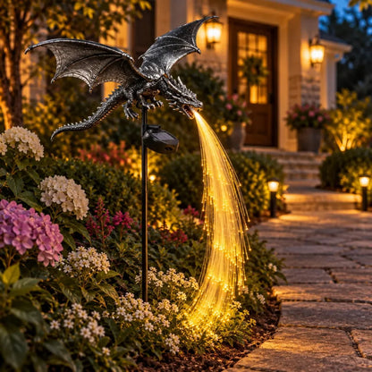 Lumadrache Solar-Gartenskulptur